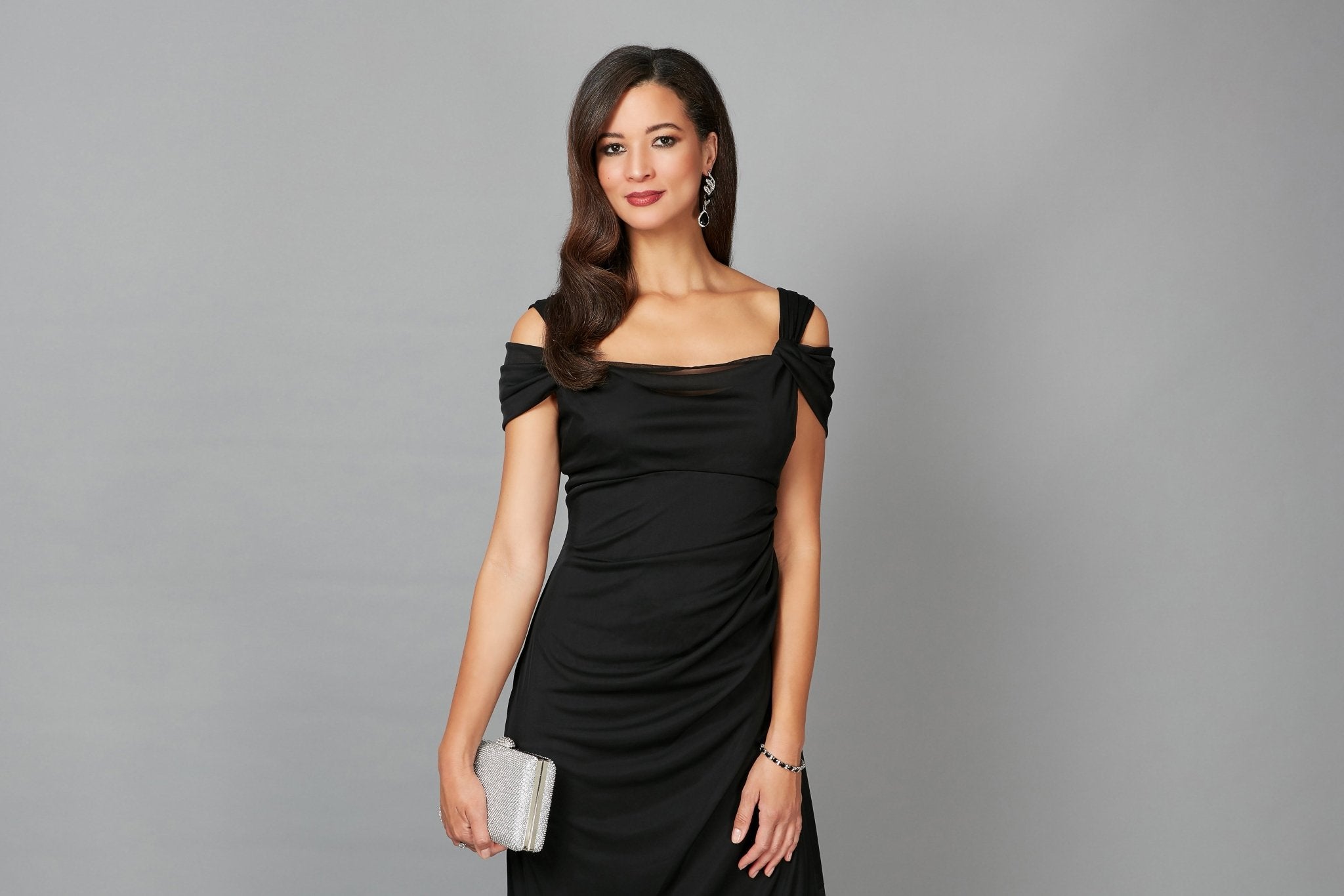 Formal Dresses Petite Long Formal Evening Dress Black