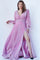 Plus Size Dresses Long Pleated A Line Formal Plus Size Dress LIGHT-PINK