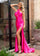 Prom Dresses Prom Fitted Slit Long Formal Dress Hot Pink