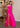 Prom Dresses Fitted Slit Long Formal Beaded Prom Dress Hot Pink