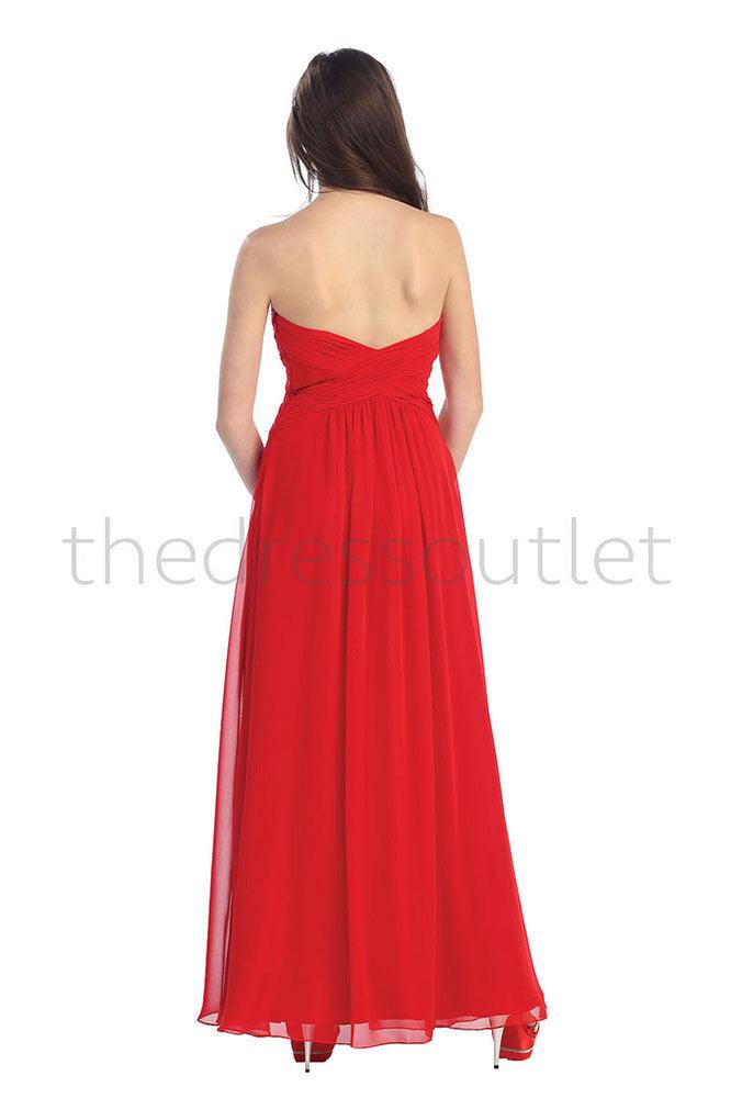 Plus Size Formal Bridesmaid Dress Evening Gown - The Dress Outlet May Queen