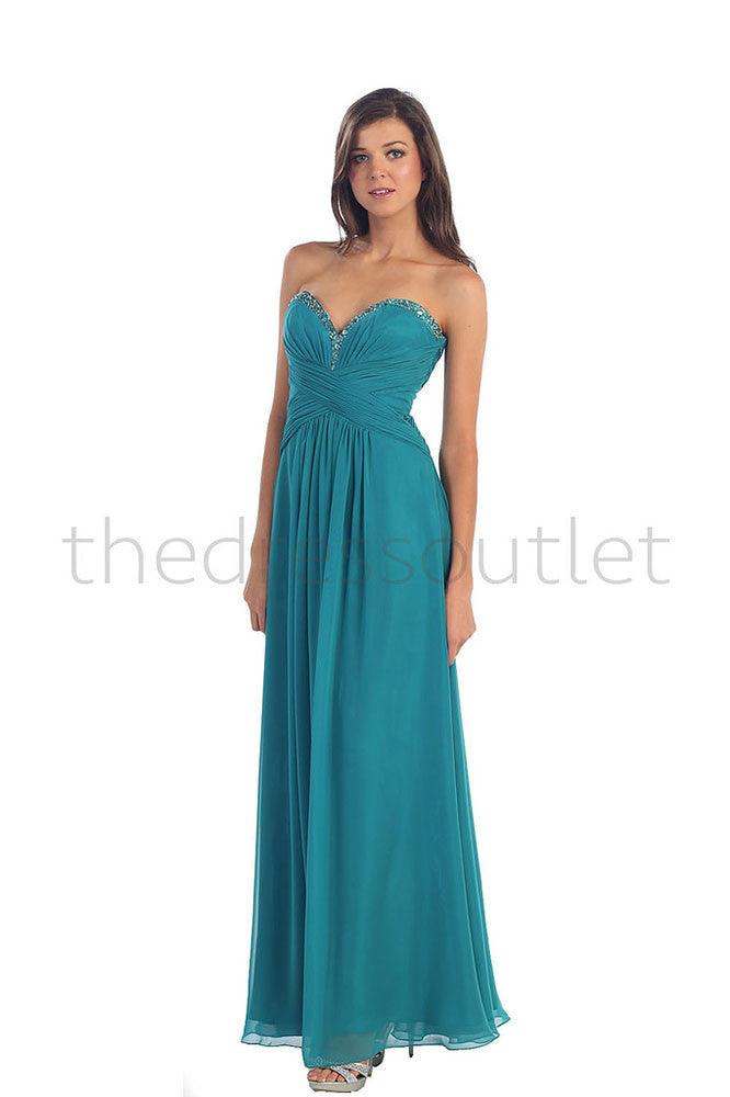 Plus Size Formal Bridesmaid Dress Evening Gown - The Dress Outlet May Queen