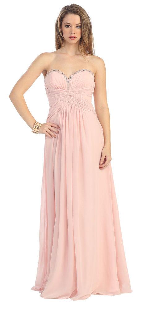 Plus Size Formal Bridesmaid Dress Evening Gown - The Dress Outlet May Queen