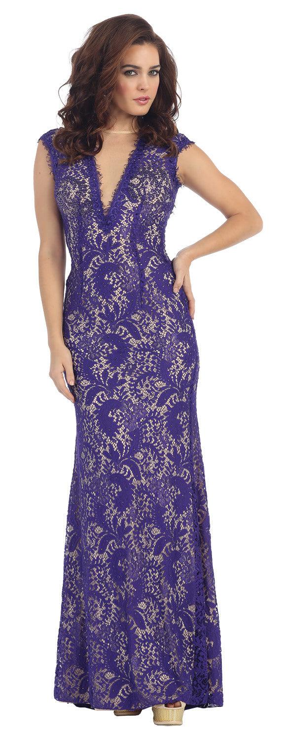 Plus Size Long Dress Formal Mother of the Bride Evening Gown Groom - The Dress Outlet May Queen