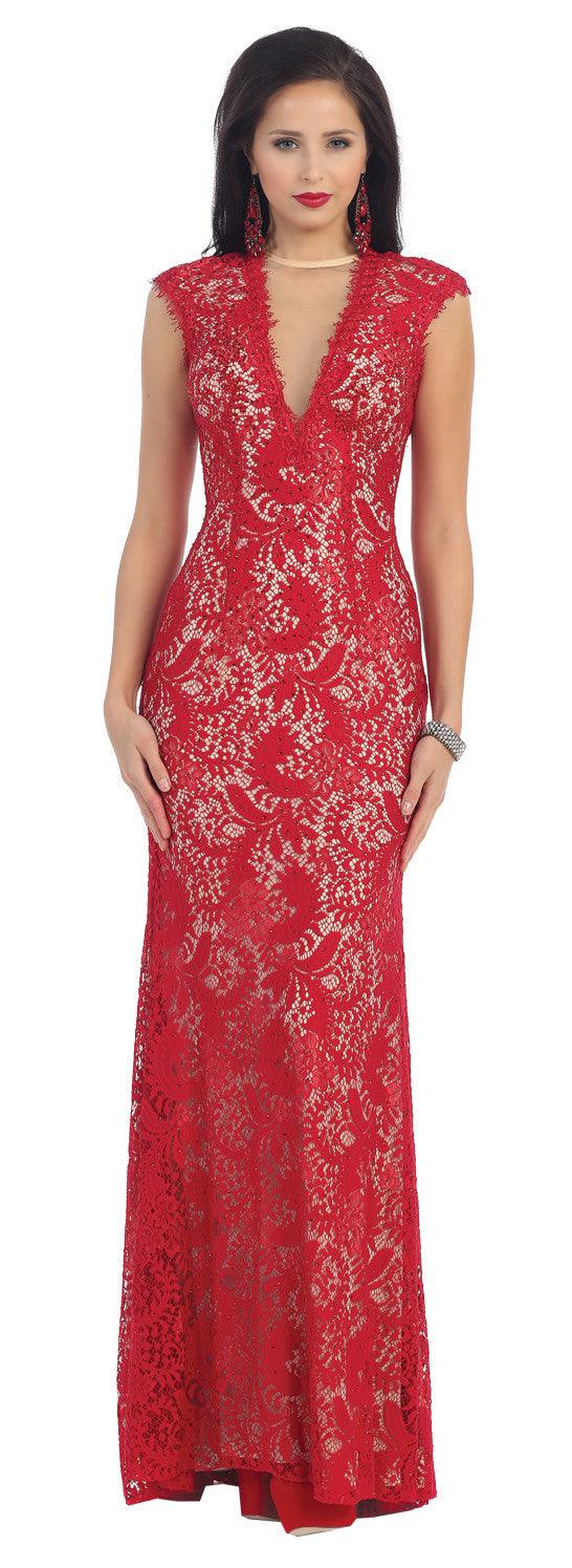 Plus Size Long Dress Formal Mother of the Bride Evening Gown Groom - The Dress Outlet May Queen