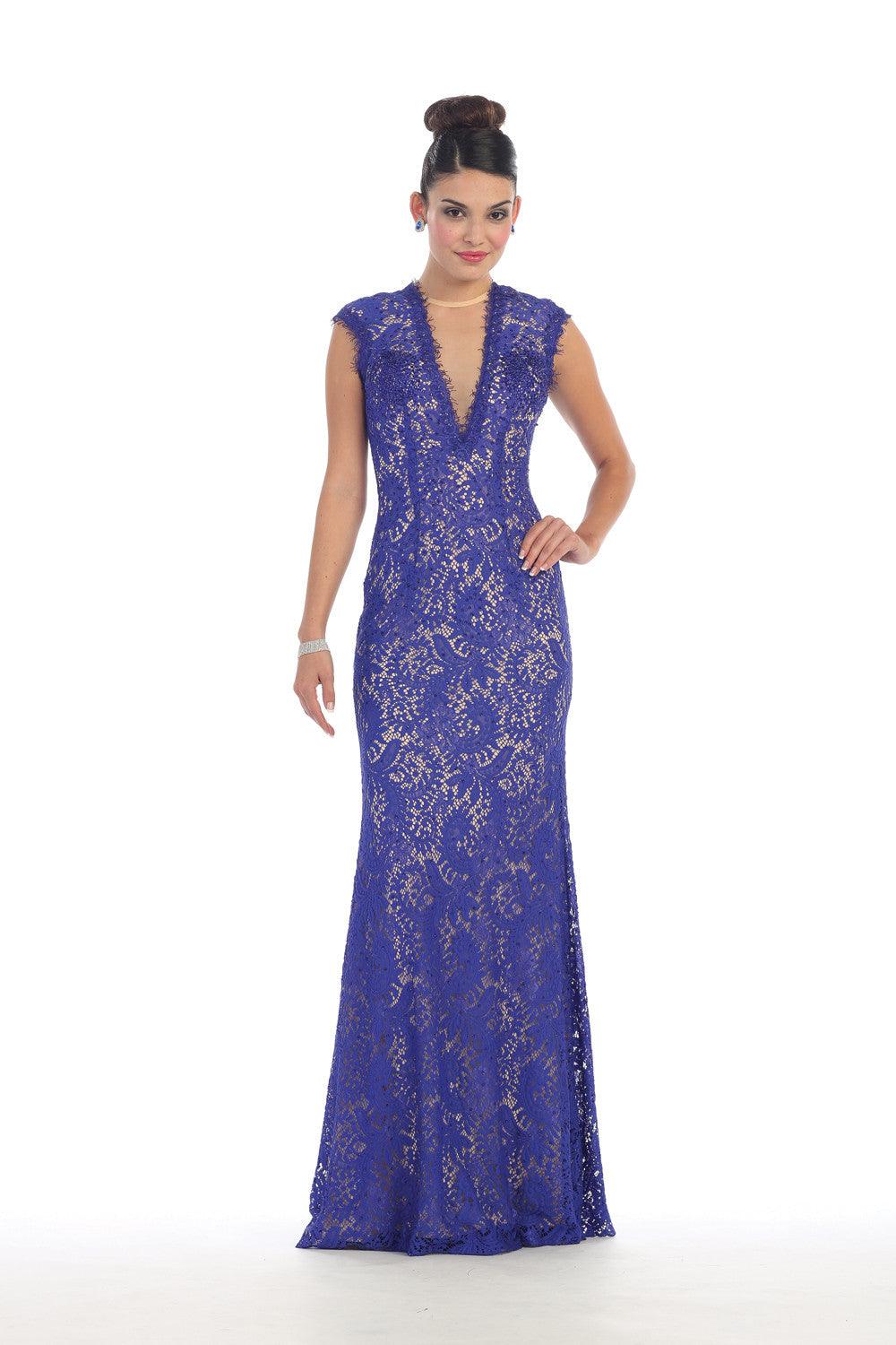 Plus Size Long Dress Formal Mother of the Bride Evening Gown Groom - The Dress Outlet May Queen