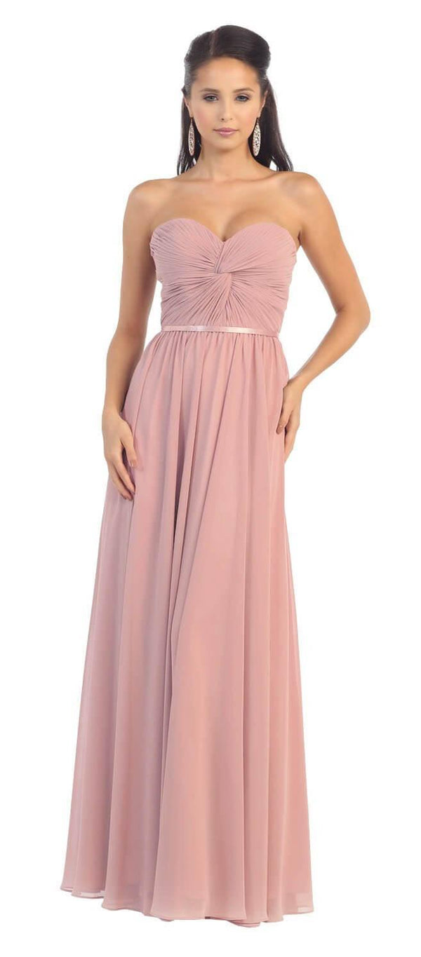 Plus Size Long Formal Bridesmaids Prom Dress