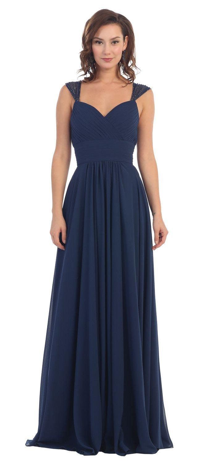 Plus Size Long Formal Dress Bridesmaid - The Dress Outlet May Queen