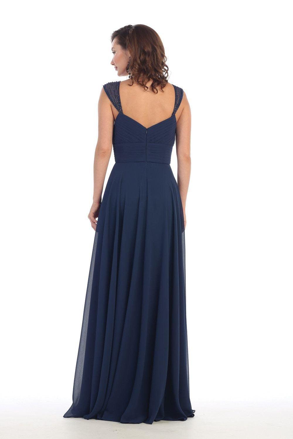 Plus Size Long Formal Dress Bridesmaid - The Dress Outlet May Queen