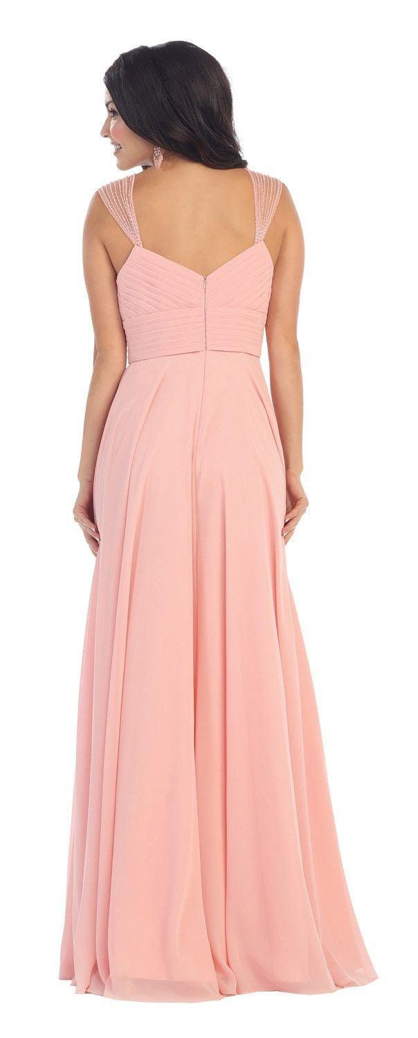 Plus Size Long Formal Dress Bridesmaid - The Dress Outlet May Queen