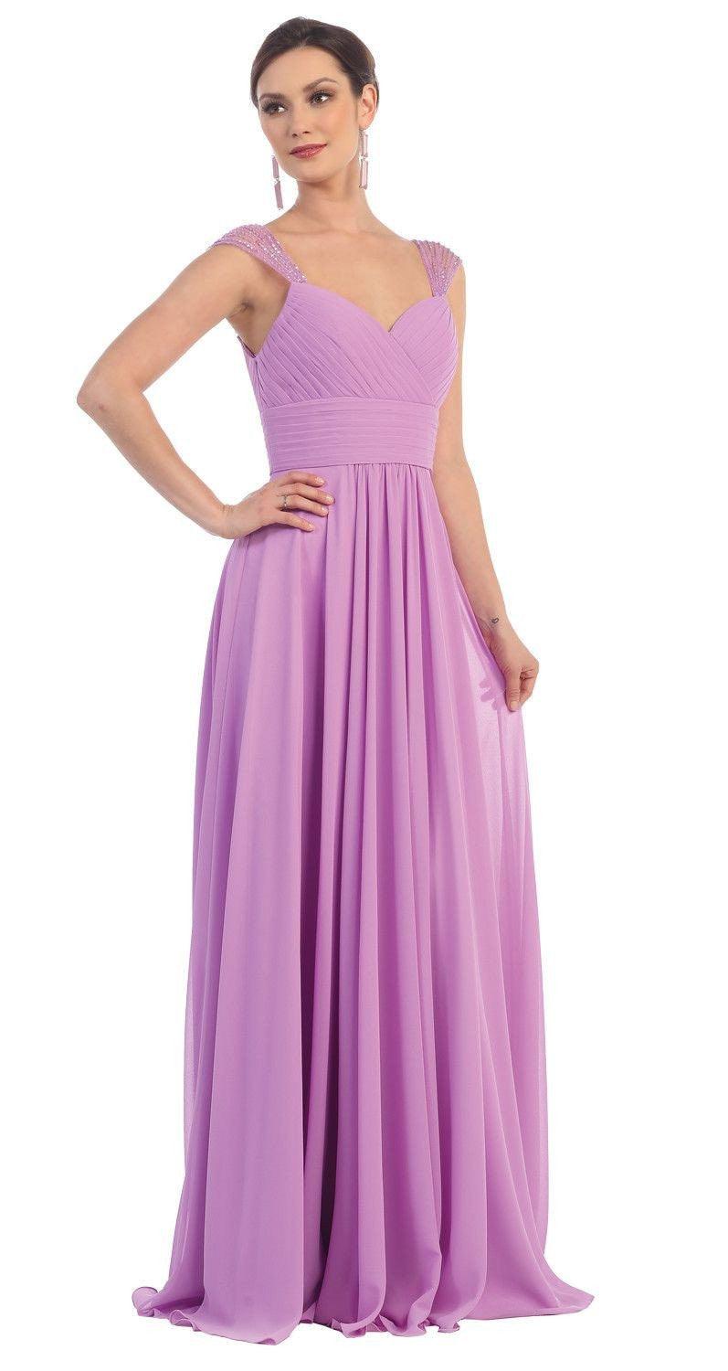 Plus Size Long Formal Dress Bridesmaid - The Dress Outlet May Queen