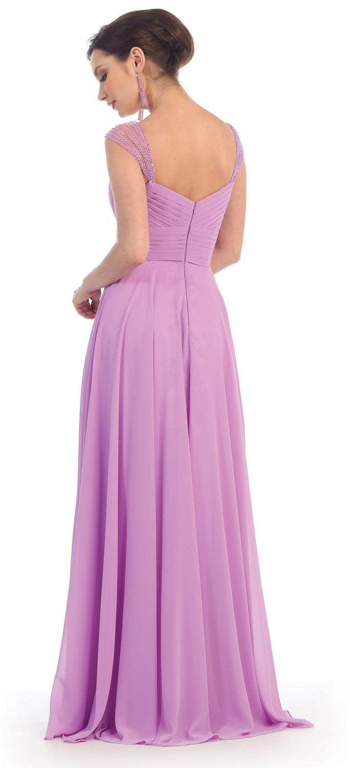 Plus Size Long Formal Dress Bridesmaid - The Dress Outlet May Queen