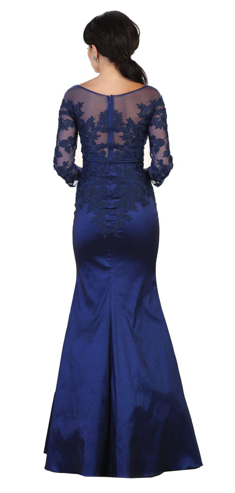 Plus Size Long Formal Evening Prom Dress - The Dress Outlet May Queen