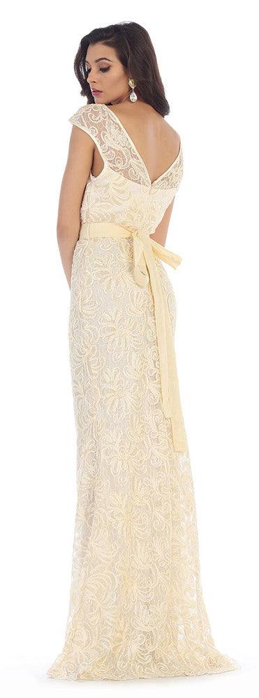 Plus Size Long Wedding Dress - The Dress Outlet May Queen