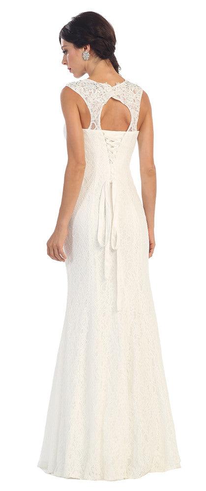 Plus Size Long Wedding Gown - The Dress Outlet May Queen