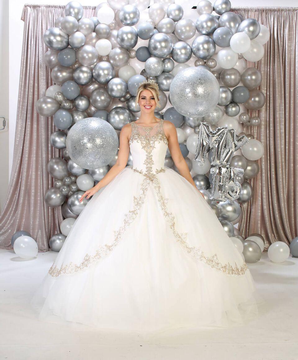 Plus Size Quinceanera Long Sweet 16 Dress - The Dress Outlet May Queen