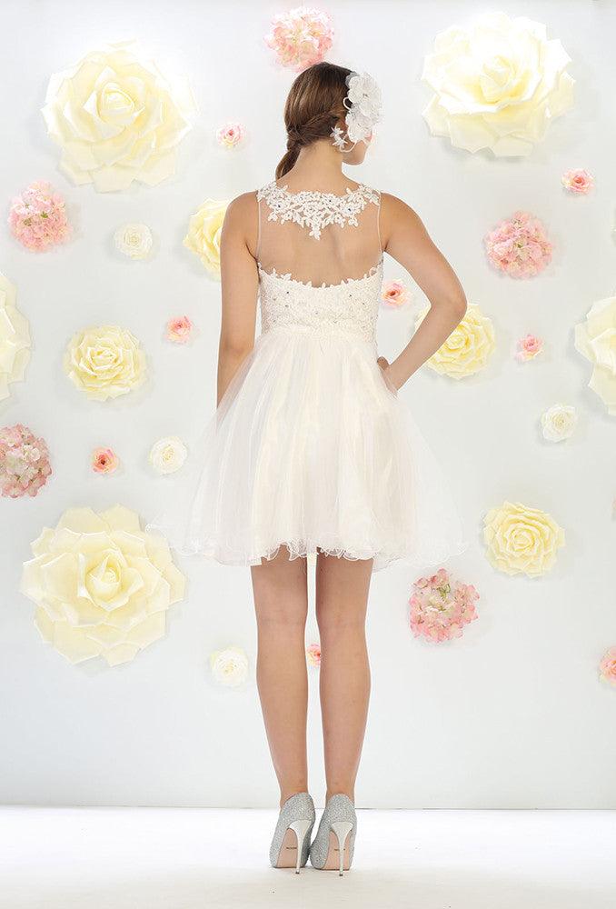 Plus Size Wedding Short Dress - The Dress Outlet May Queen