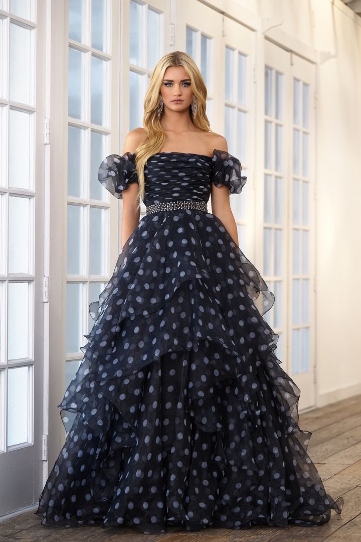 Ava Presley 39318 Prom Dress - Black/White