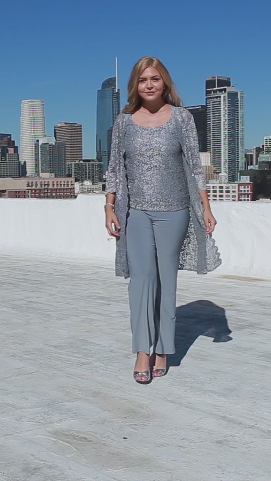 R&M Richards RM1993 Mother of the Bride Long Jacket Pant Suit 