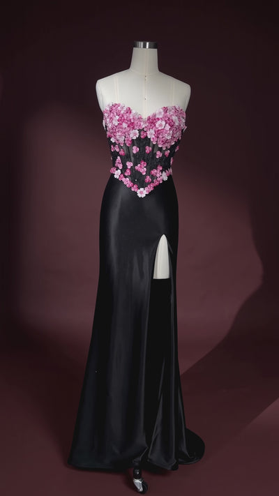 1524 fuchsia black fabric video