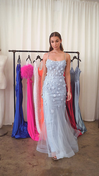 Cinderella Divine CD995 Spaghetti Strap Prom Dress