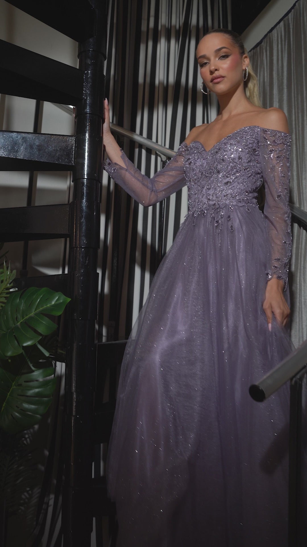 **Cinderella Divine CD0172: Enchanting Off-the-Shoulder Gown for Unforgettable Occasions**