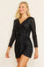 Short Long Sleeve Sequin Black Cocktail Dress
