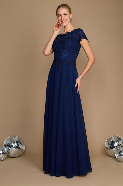 Dylan & Davids Short Sleeve Formal Evening Dress