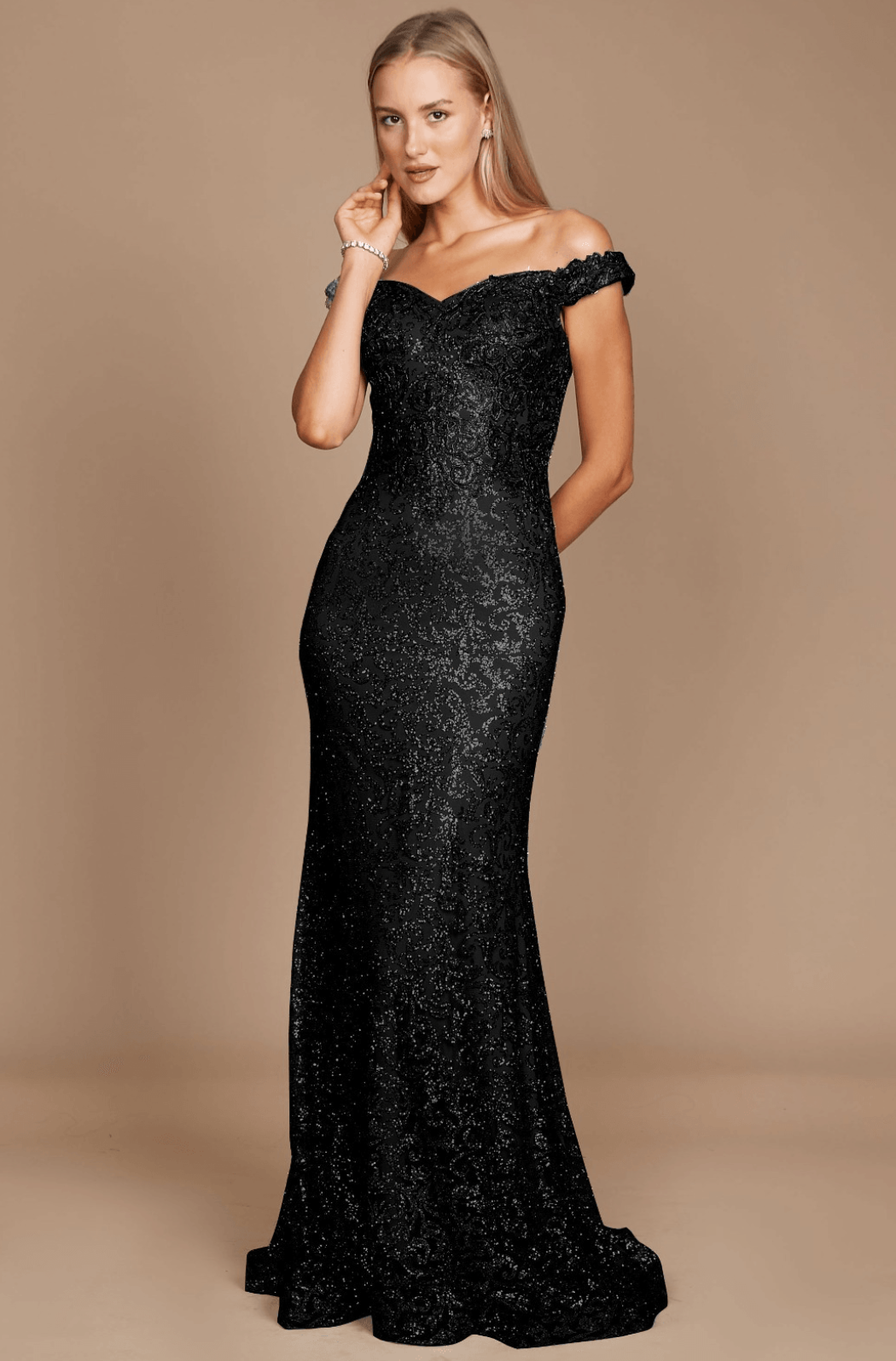 Devour Sequin Mesh Dress-Plus Size