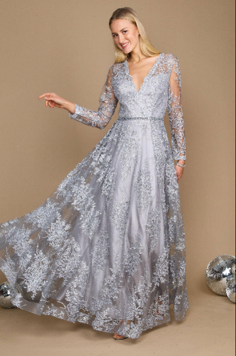 Long Sleeve Formal Dress Evening Gown