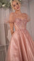 Cinderella Divine CD0187 Formal Midi Glitter Prom Dress