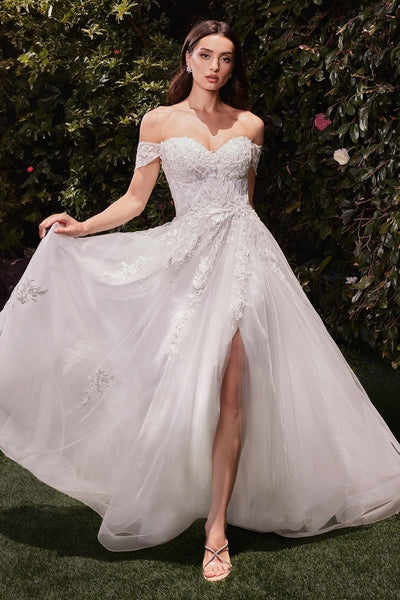 LaDivine C159W Long A Line Lace Wedding Dress