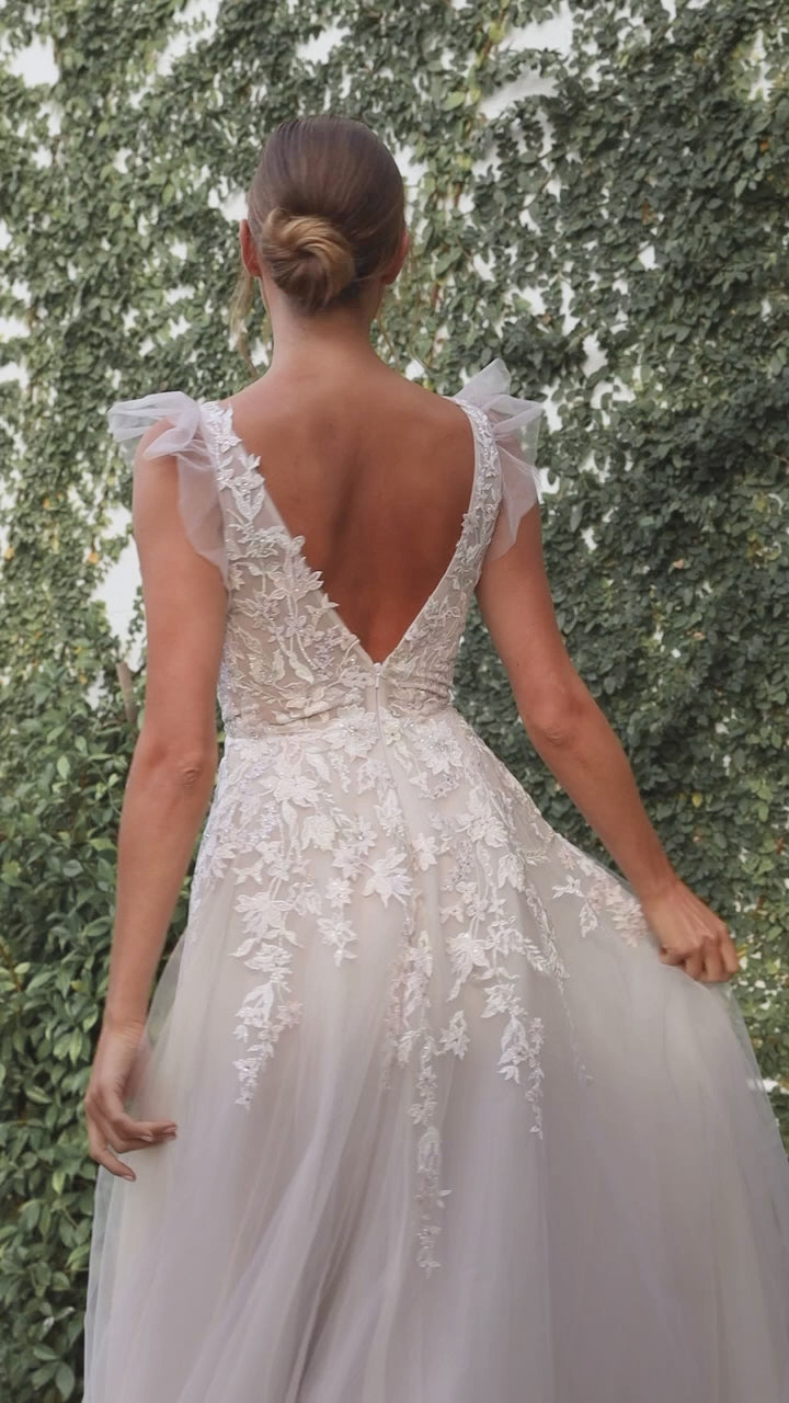 Andrea & Leo A1018 Floral Long Ball Gown Prom Dress