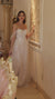 Andrea & Leo A0822 Long Off Shoulder Wedding Dress Bridal