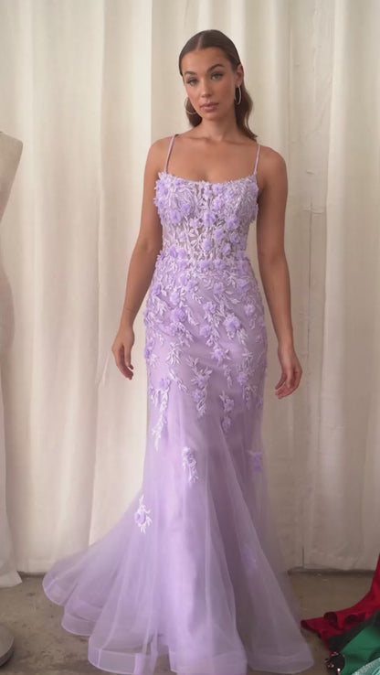 Cinderella Divine CD995 Spaghetti Strap Prom Dress