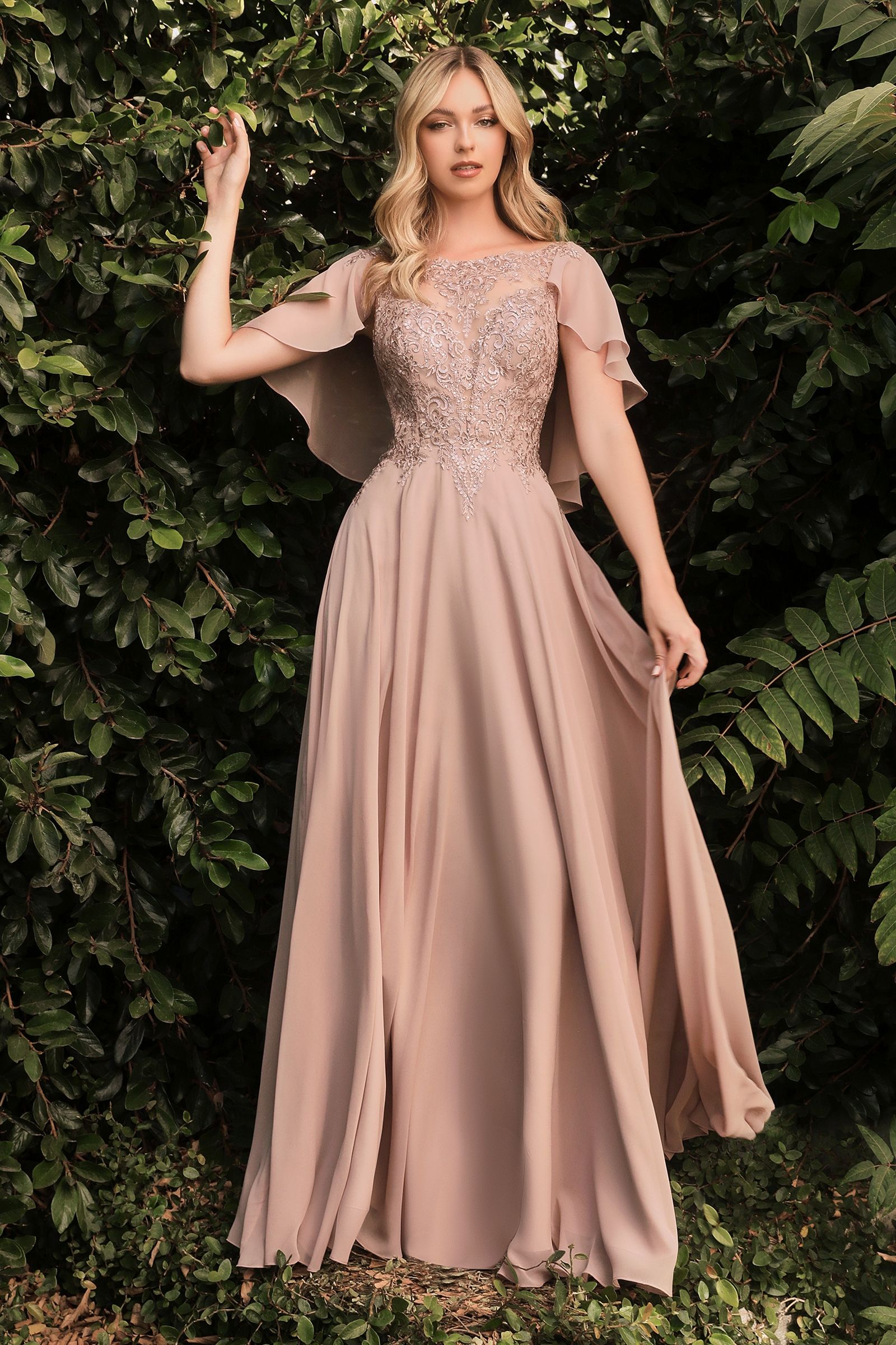 LaDivine HT101 Formal Long A Line Mother of the Bide Dress