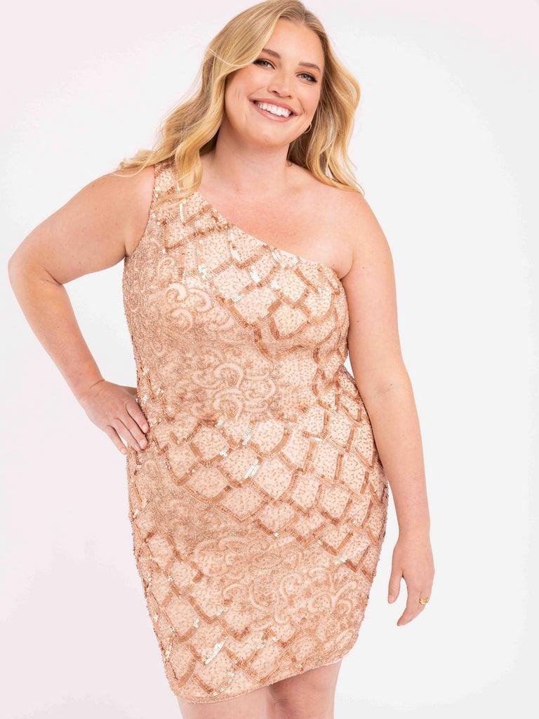 Primavera Couture Fitted Short Plus Size Dress 3885 - The Dress Outlet