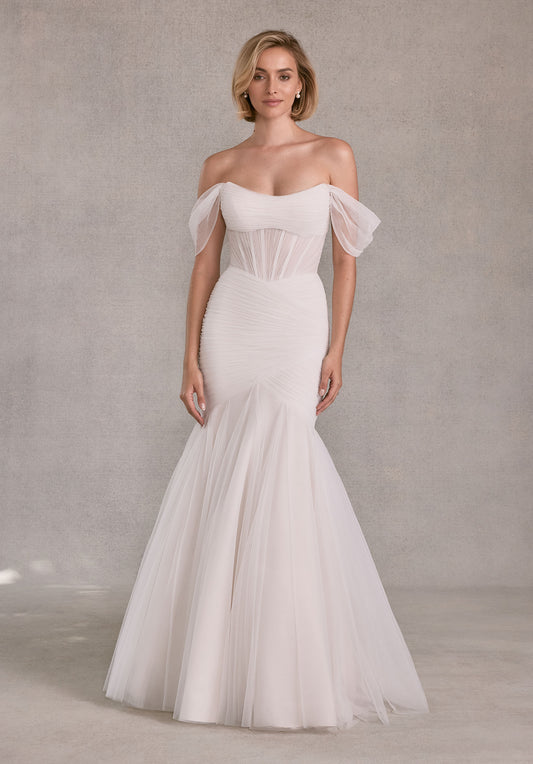 Wedding Dresses Simple Corset Long Mermaid Wedding Dress Ivory/Champagne/Honey