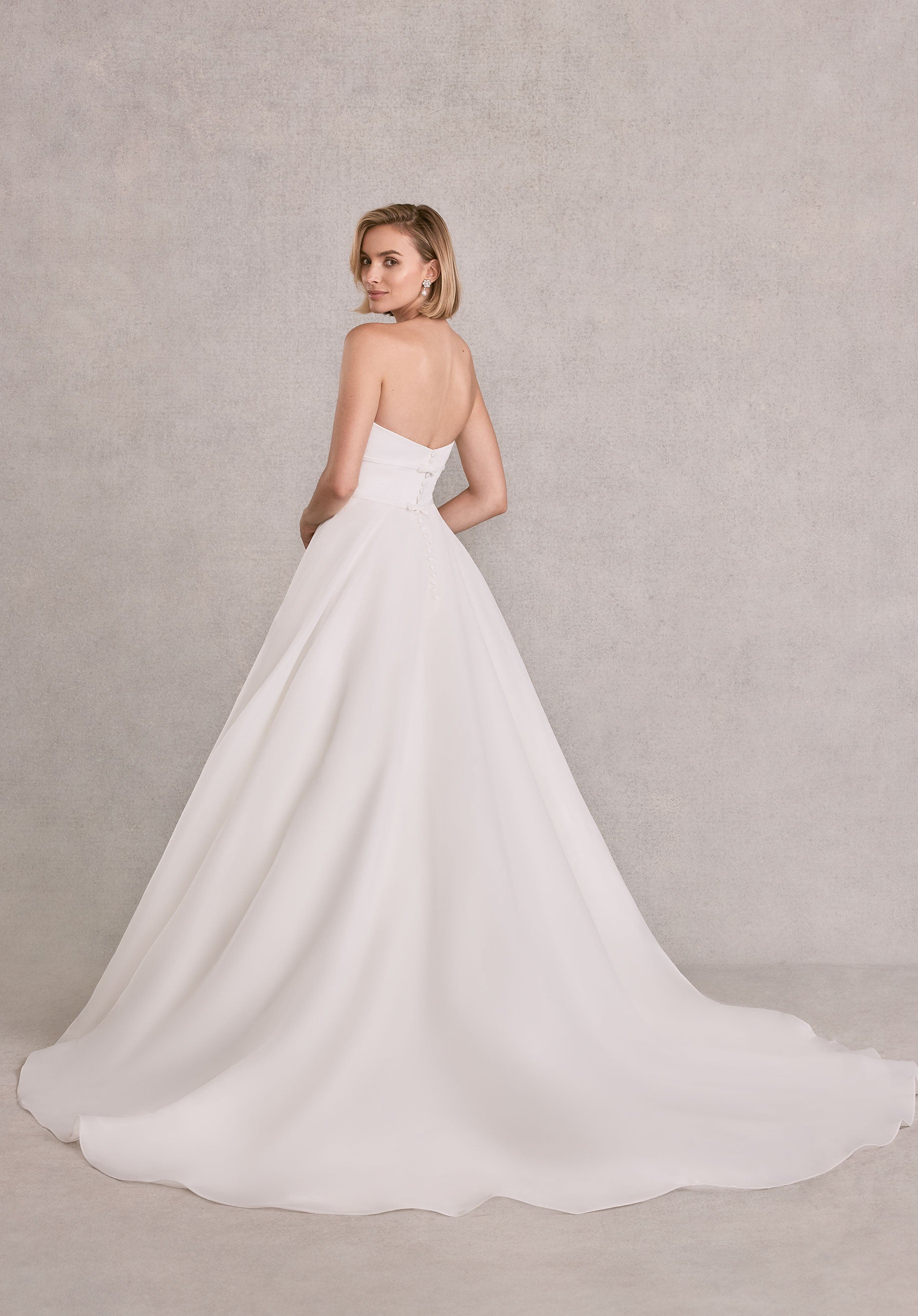 MGNY Madeline Gardner New York 15109 Long Ball Gown Simple Wedding Dress