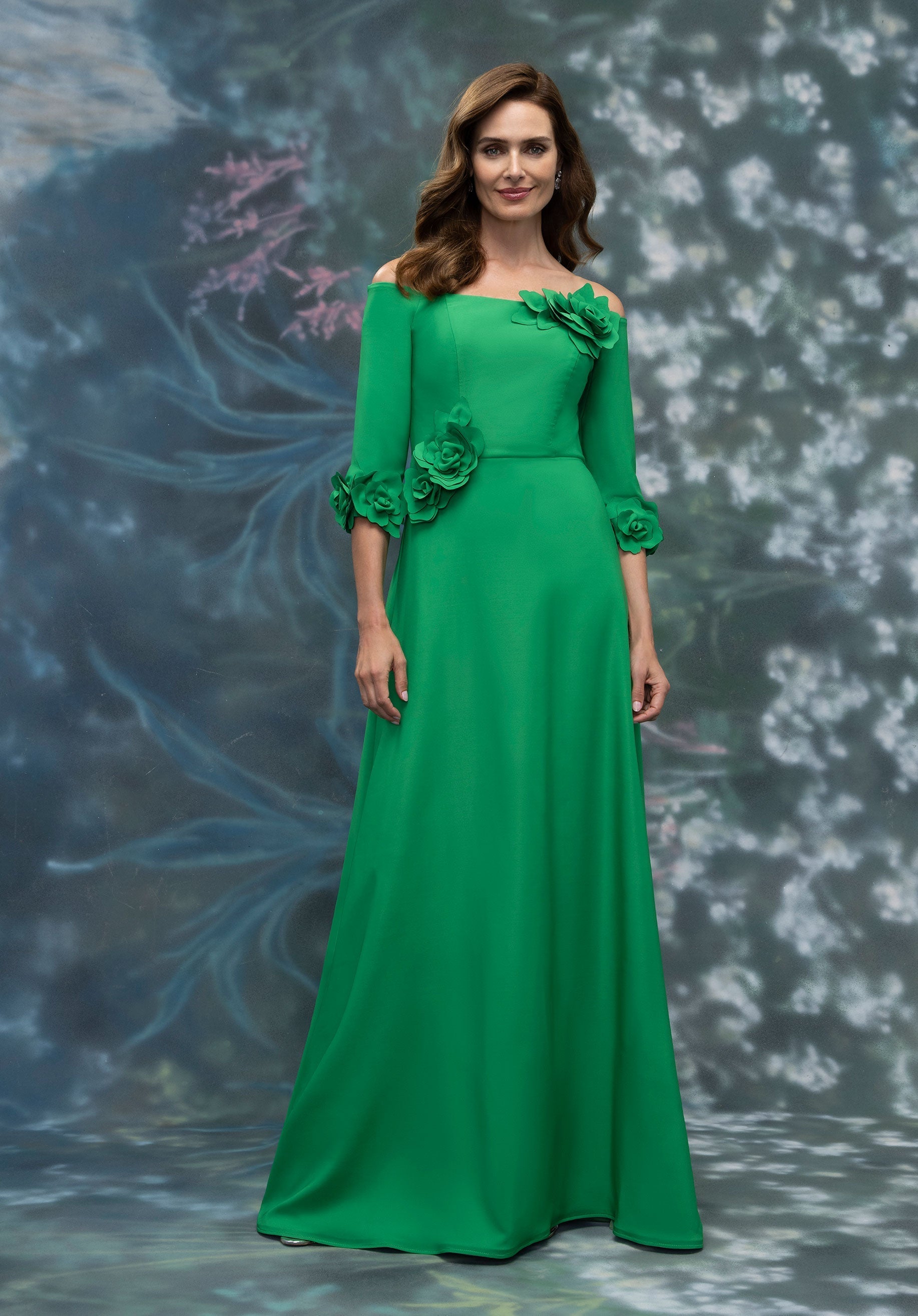 Formal Dresses Formal 3D Floral Long Evening Dress Kelly Green