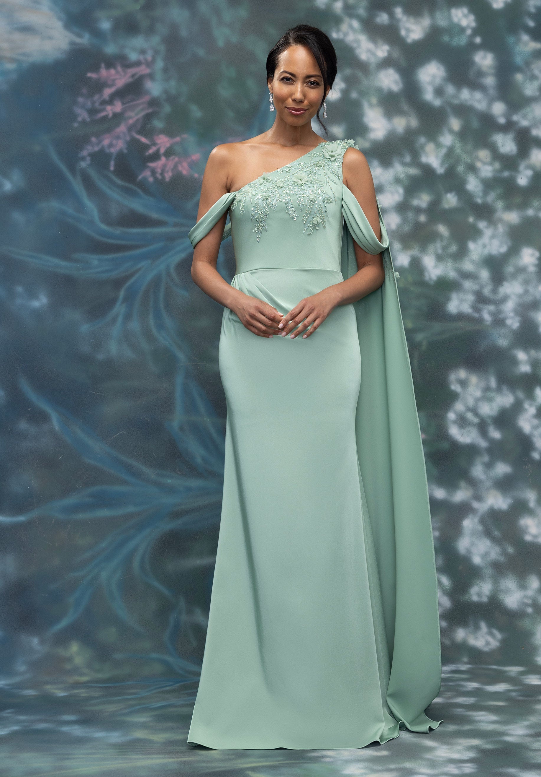 Mother of the Bride Dresses Long Formal Mother of the Bride Beaded Dress Sage