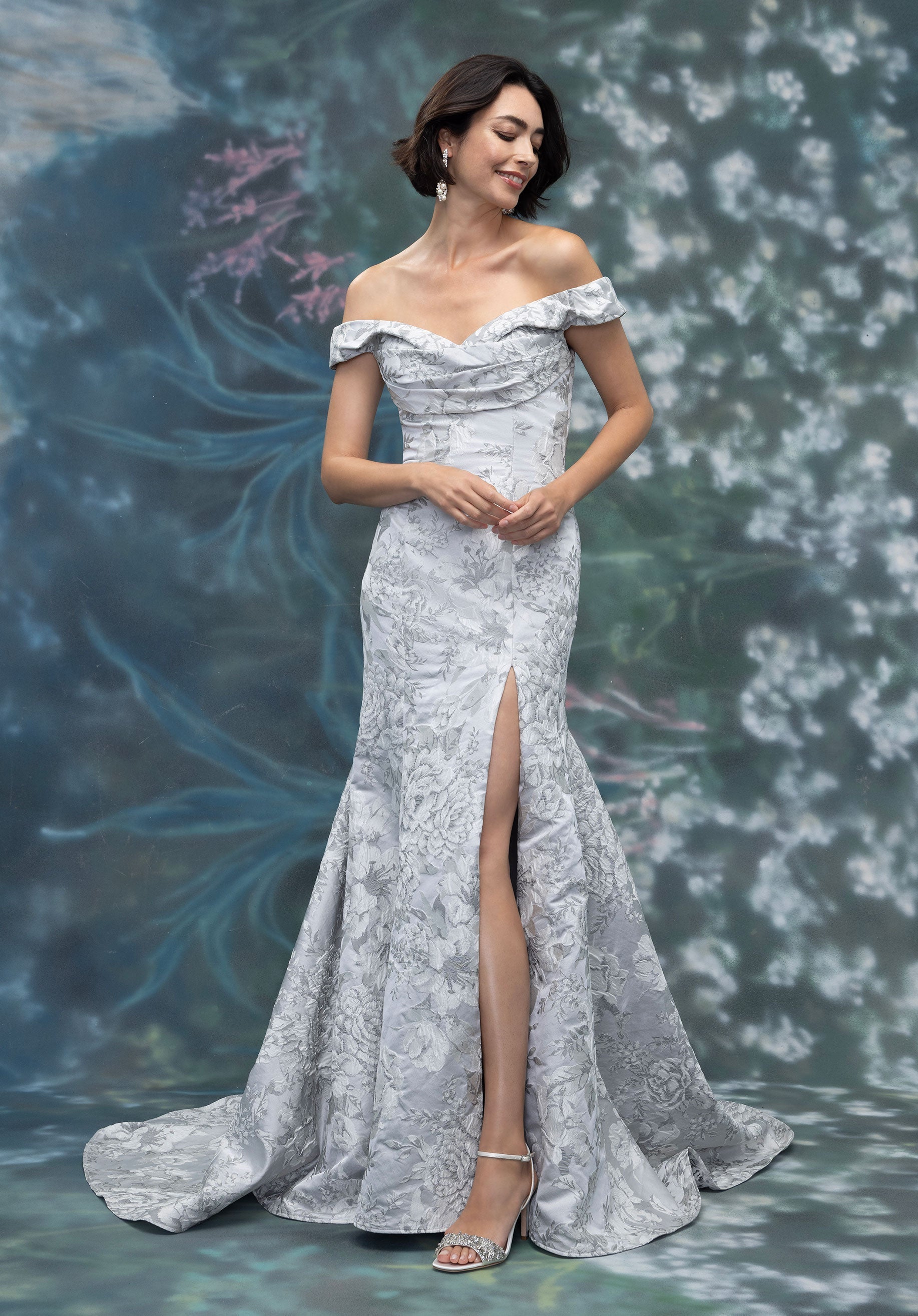 Prom Dresses Mermaid Long Formal Prom Dress Silver