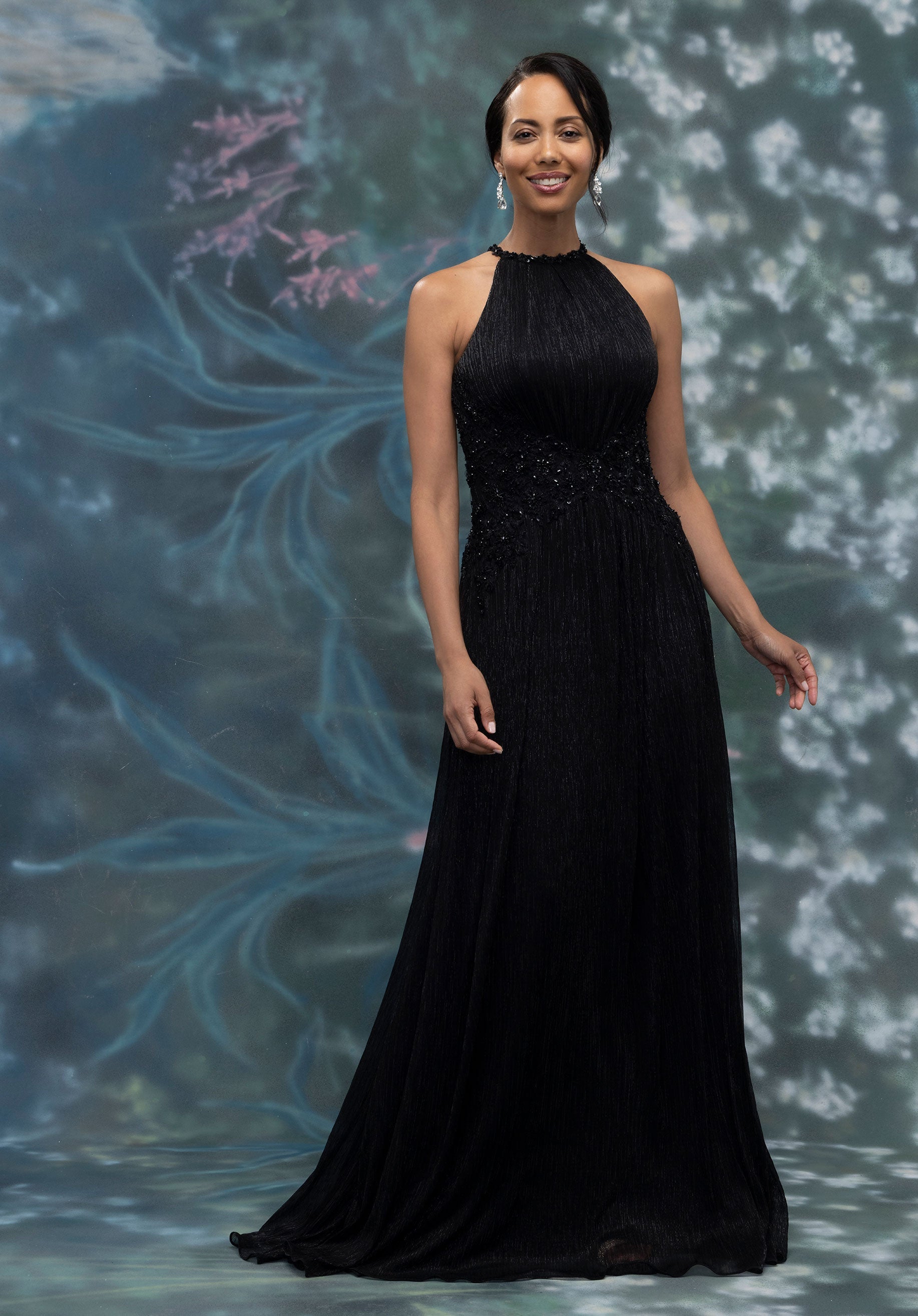 Formal Dresses Long Metallic Formal Dress Black