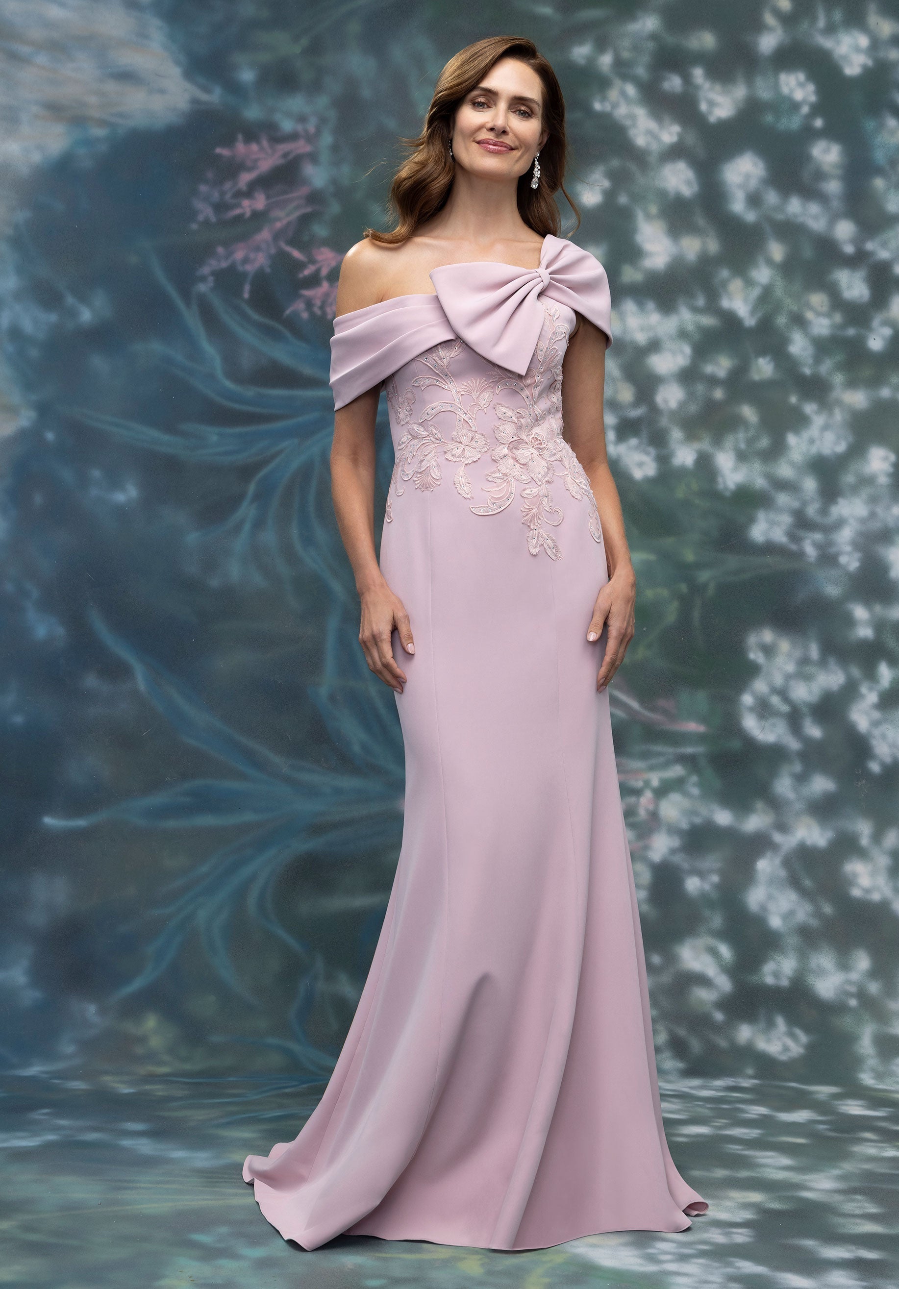 Formal Dresses Long Lace Applique Formal Dress Blush