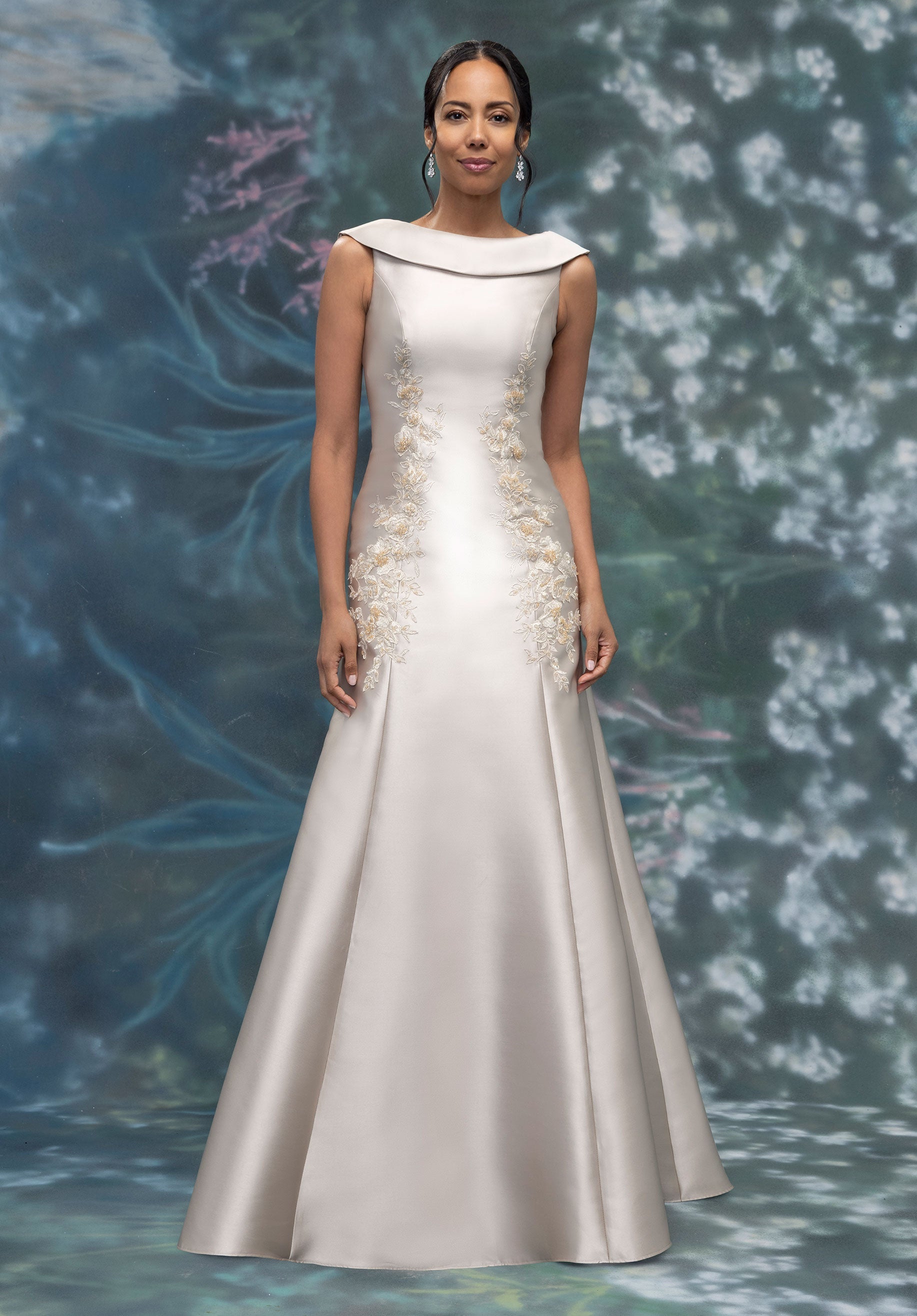 MGNY Madeline Gardner New York 2070030 Beaded A Line Long Formal Dress