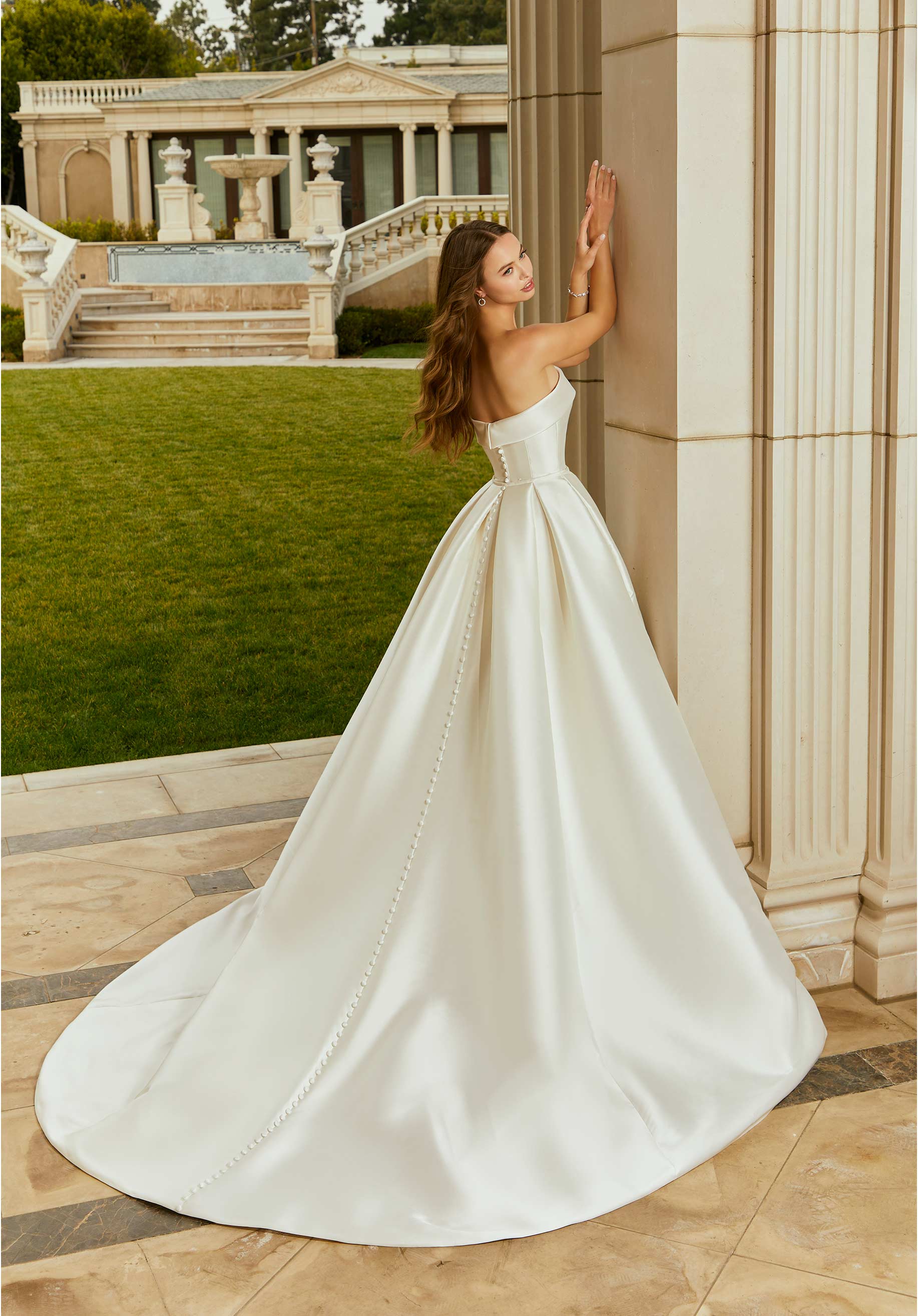 Wedding Dresses Long Wedding Bridal Gown MGNY Madeline Gardner New York 2656 Ivory
