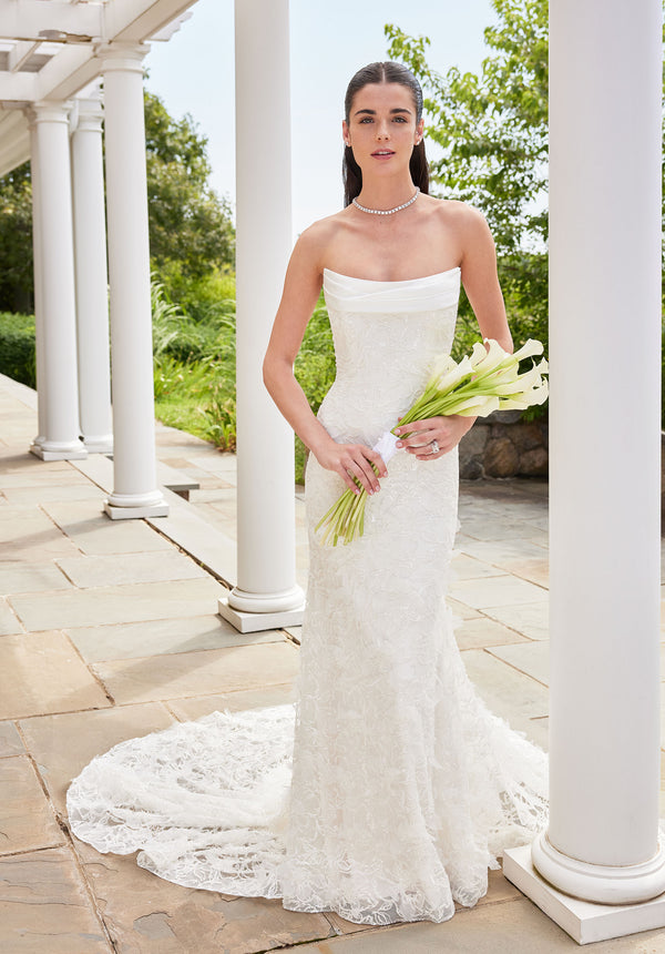 MGNY Madeline Gardner New York 2701 Long Fitted Wedding Dress