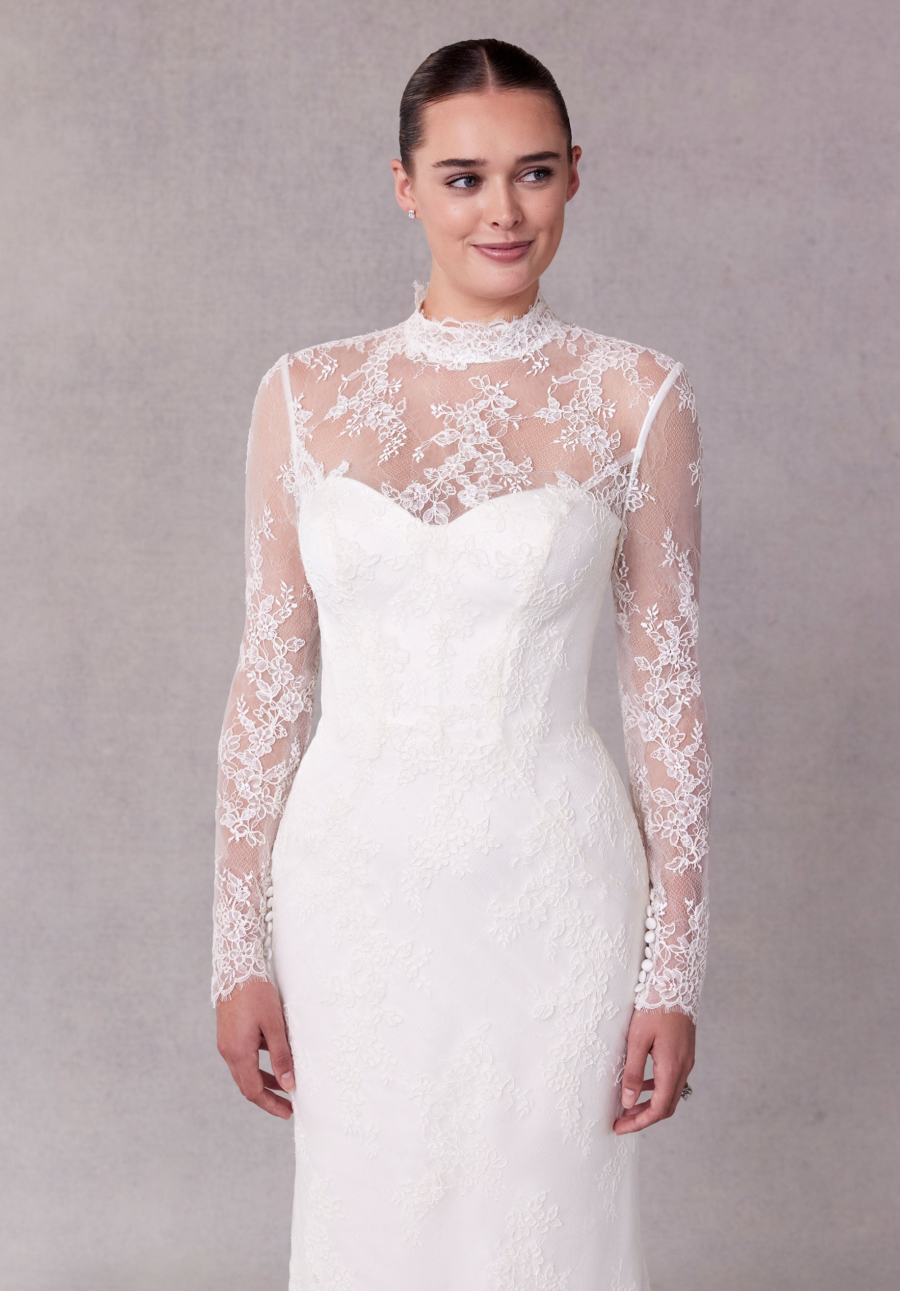MGNY Madeline Gardner New York 2709 Long Sleeve Lace Wedding Dress