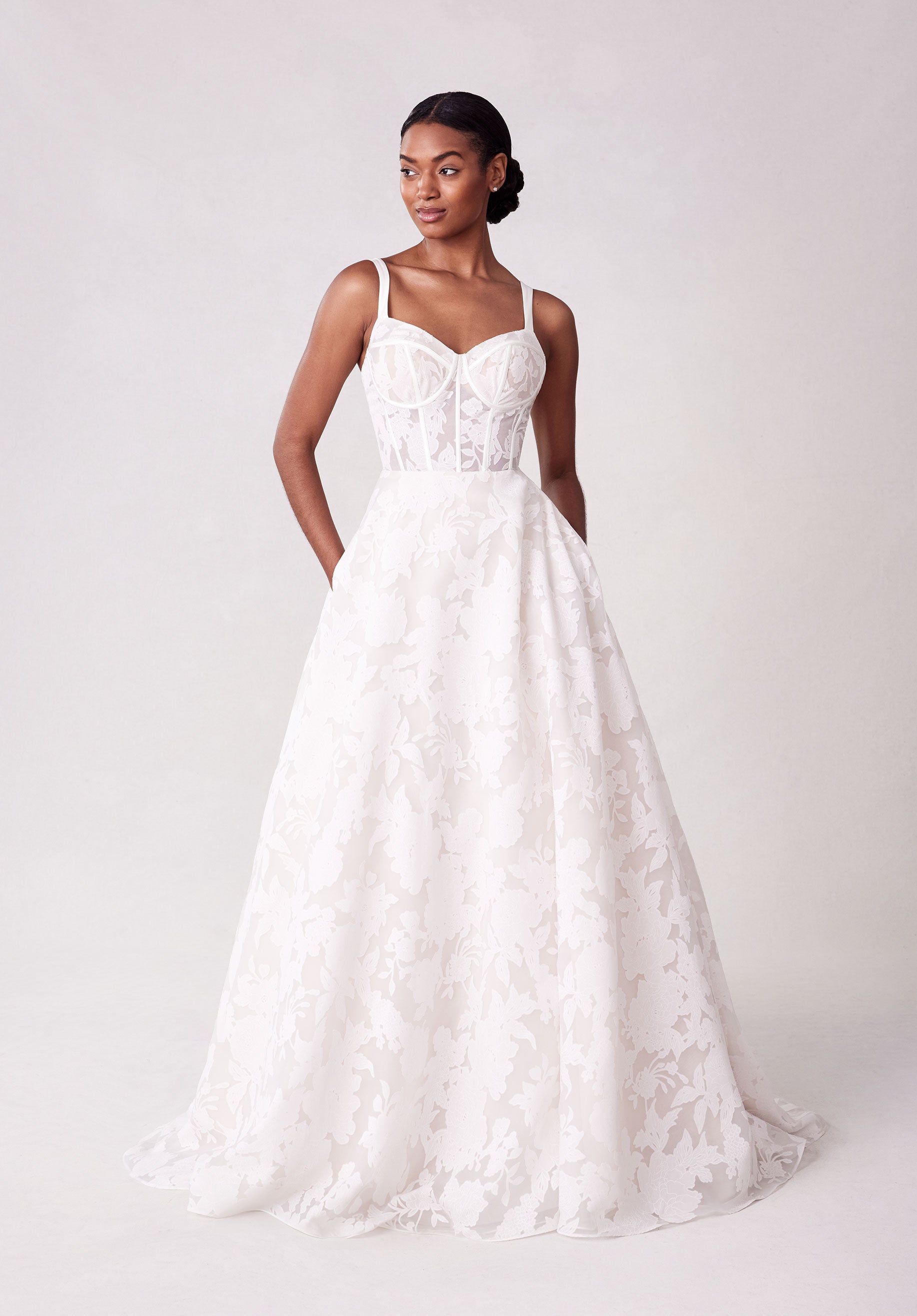 MGNY Madeline Gardner New York 2713 Corset Long Ball Gown Wedding Dress