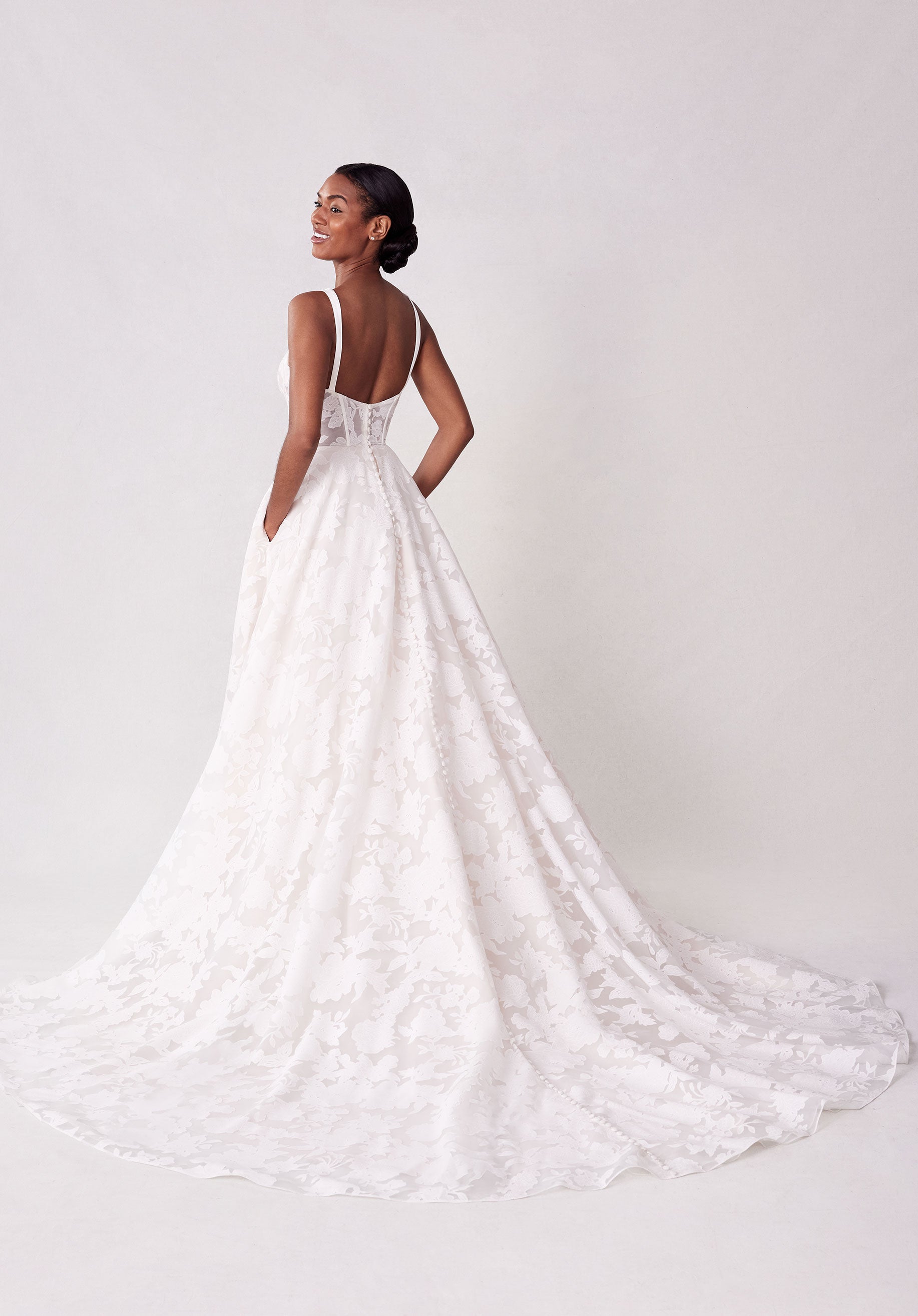 MGNY Madeline Gardner New York 2713 Corset Long Ball Gown Wedding Dress